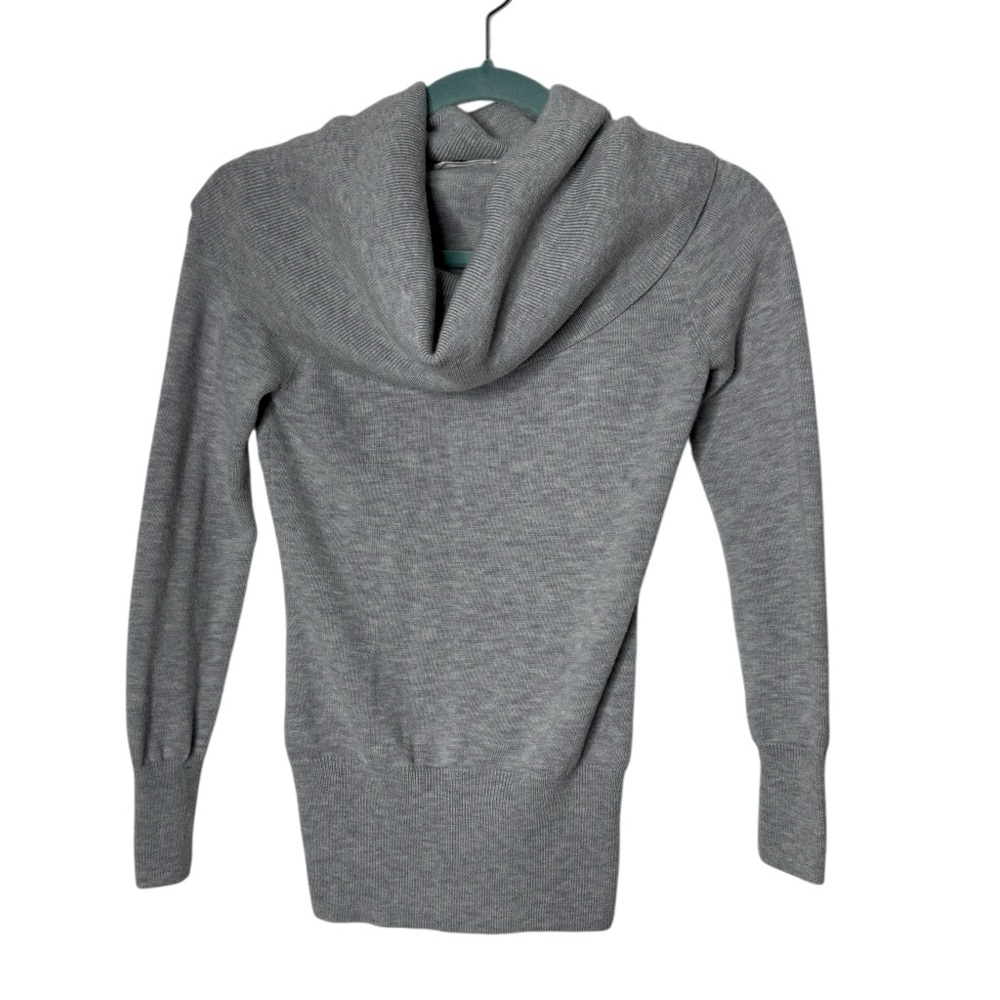 Athleta Gray Wool Blend Off Shoulder Knit Sweater Womens Size XXS